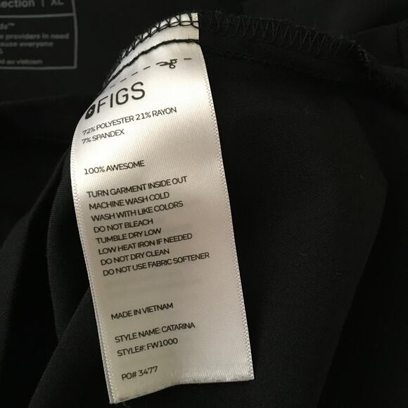 Figs Scrub Set - Catarina and Zamora Joggers - XL Black - Picture 7 of 7